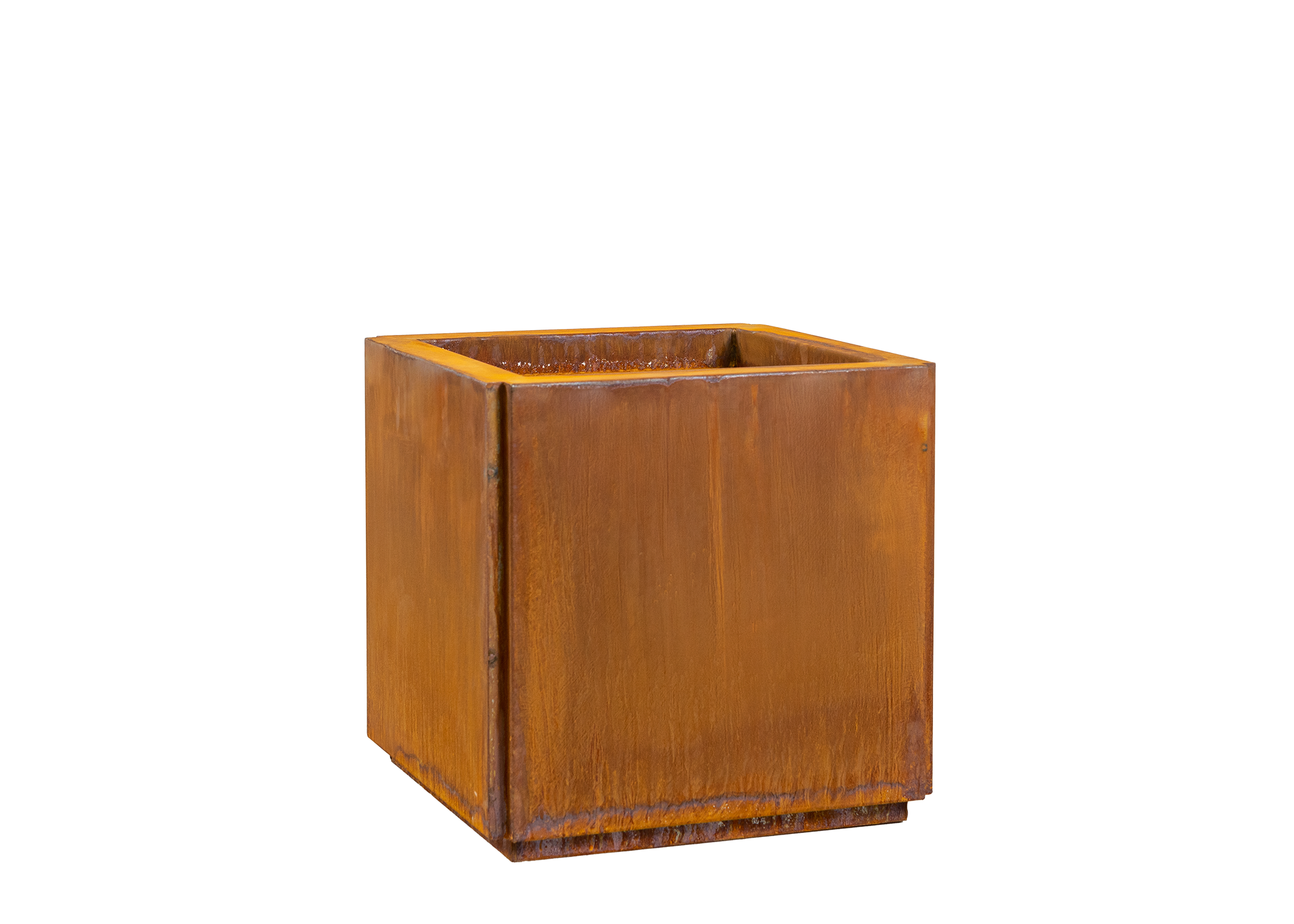 Steel Straight Box Style Planter - Rust