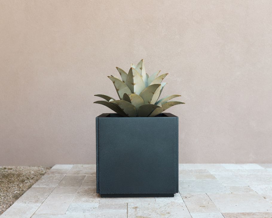 18 x 18 plant pot Straight Box | Metal Planter