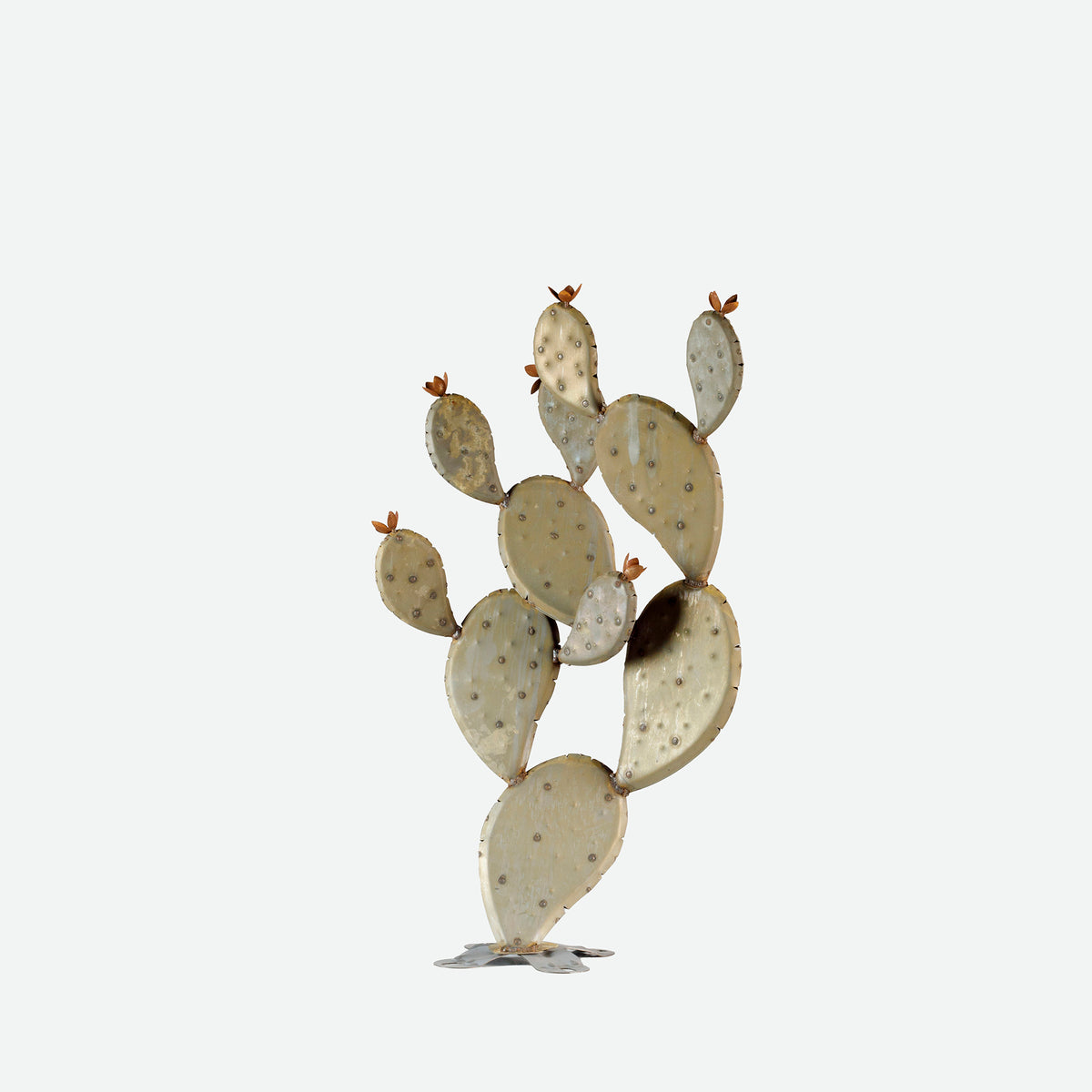 prickly pear cactus burner Metal Prickly Pear Cactus | Landscape Yard Art
