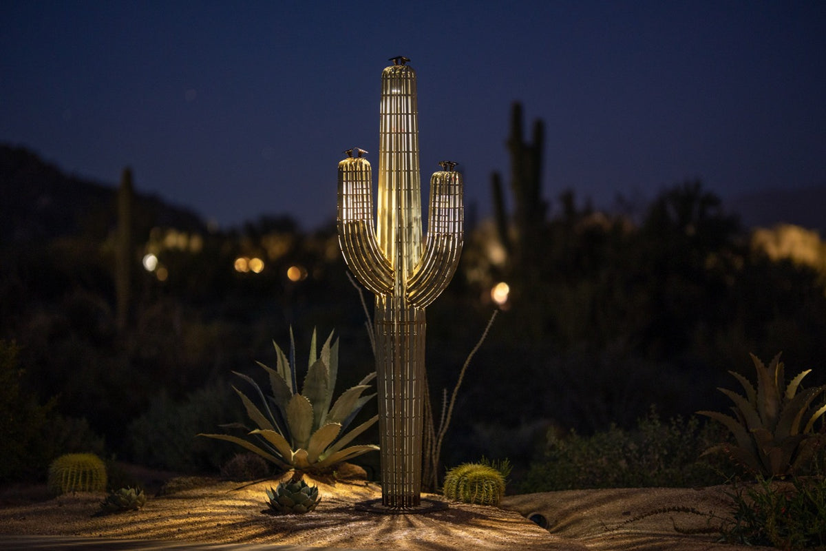 Metal Saguaro Cactus | Landscape Yard Art | Desert Steel
