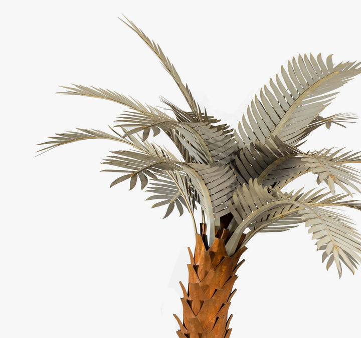 Artificial palm tree with a white background