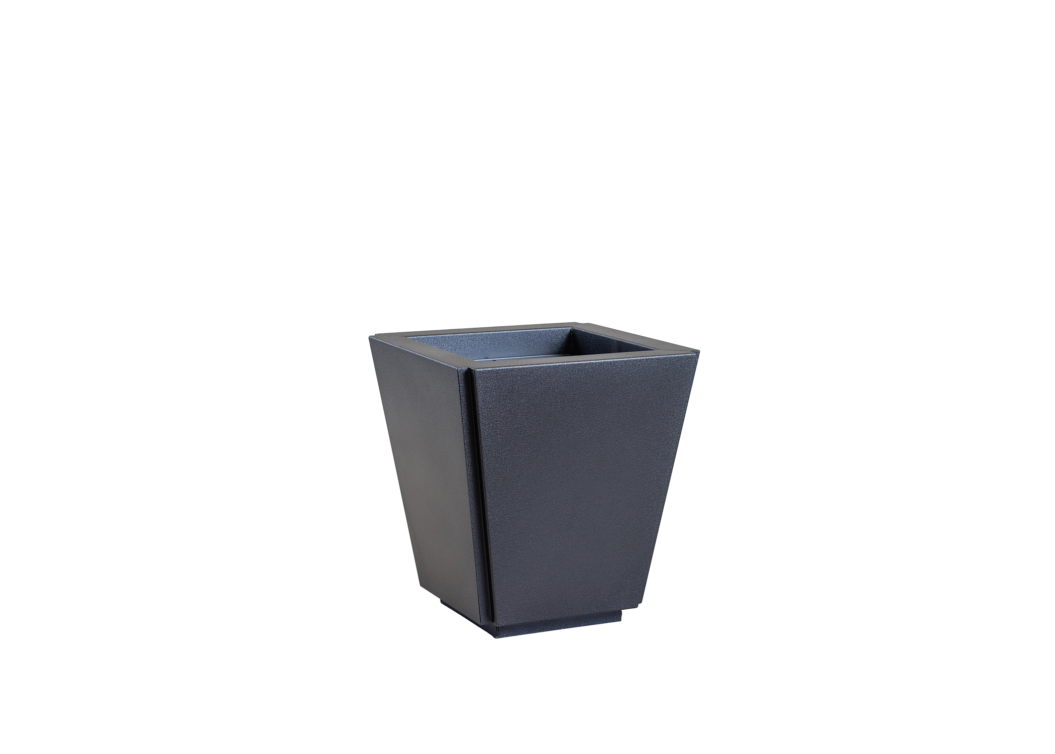 Steel Tapered Box Style Planter - Graphite