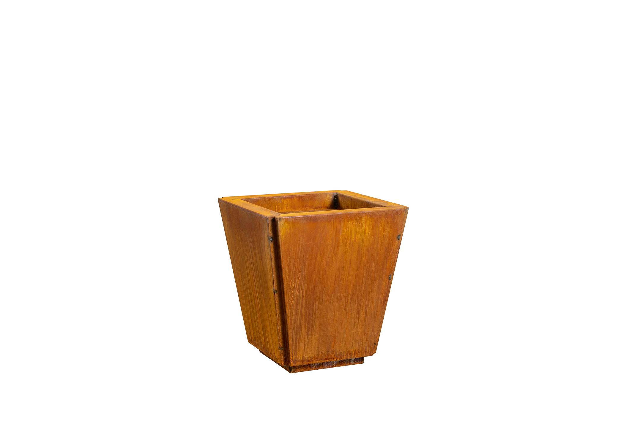 Steel Tapered Box Style Planter - Rust 