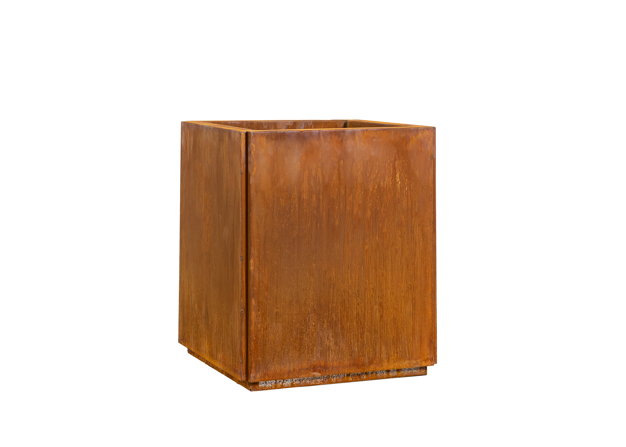 Steel Straight Box Style Planter - Rust