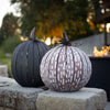 Antique & Black Metal Pumpkin Luminary Set