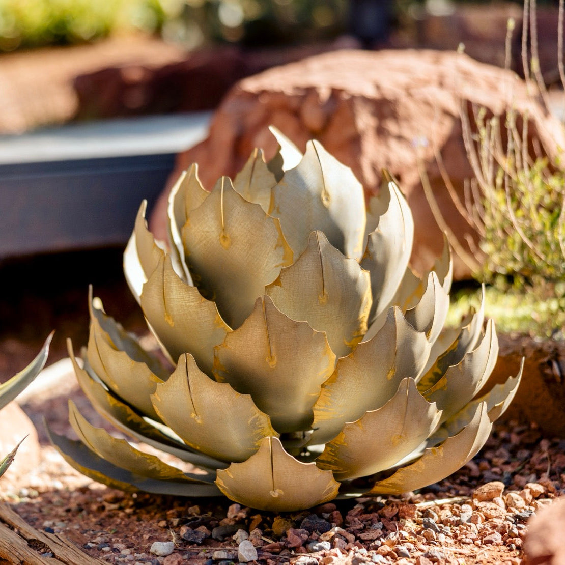 Metal Artichoke Agave | Landscape Yard Art | Desert Steel