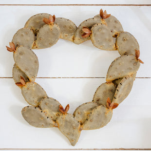 Prickly Pear Heart Wreath