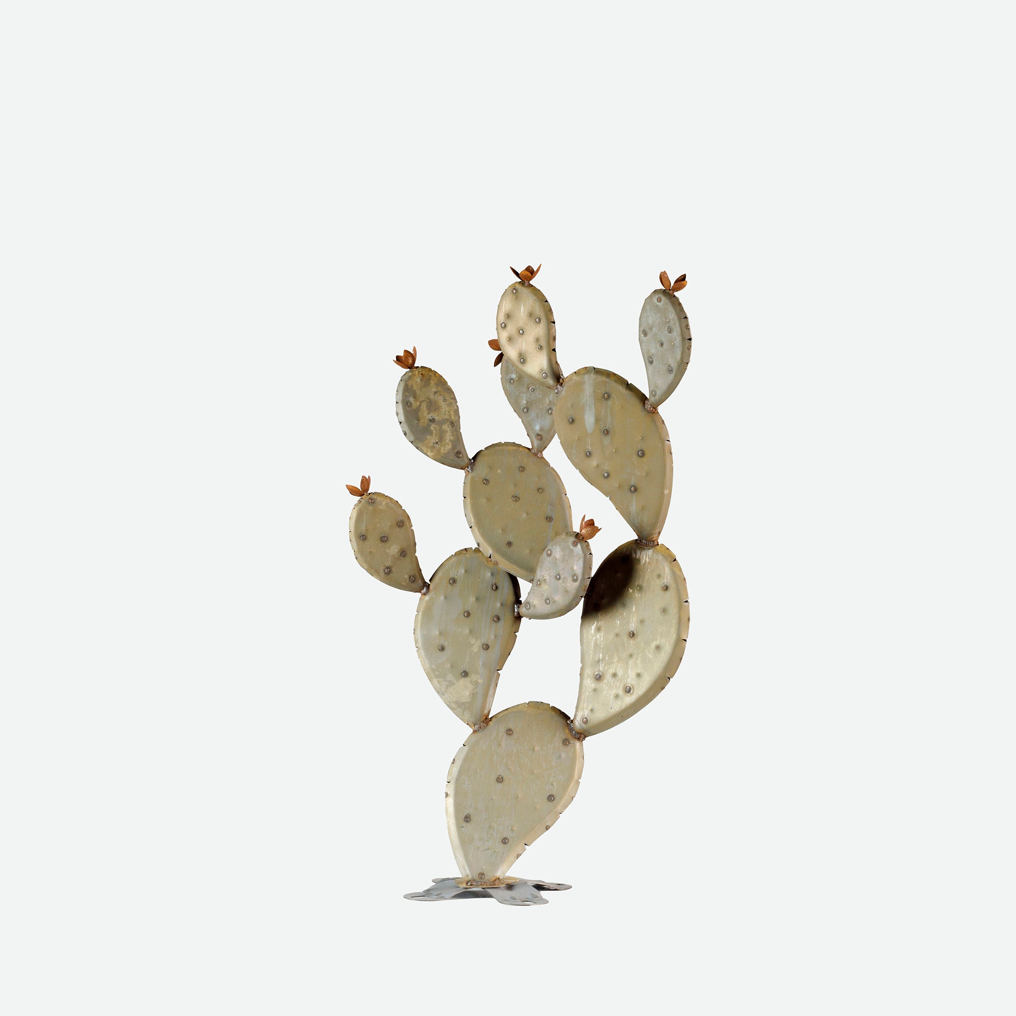 desert steel prickly pear cactus Metal Prickly Pear Cactus | Landscape Yard Art