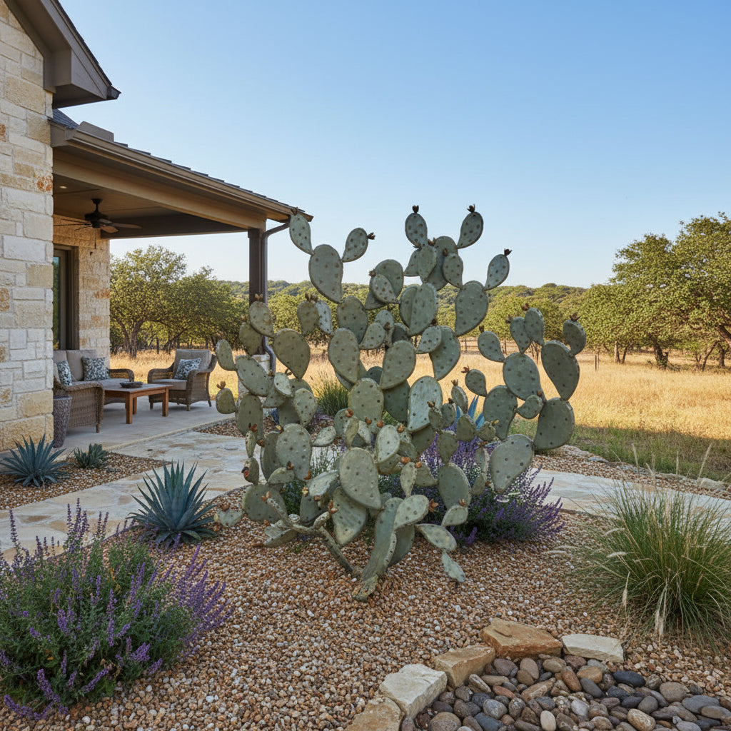 Prickly pear cactus in a landscape