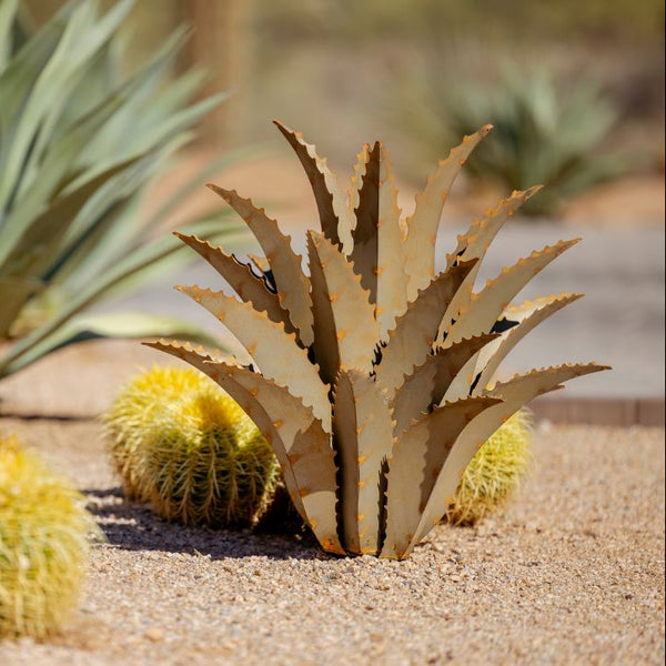 desert agave Metal Sawtooth Agave Plant (Small) | Faux Agave
